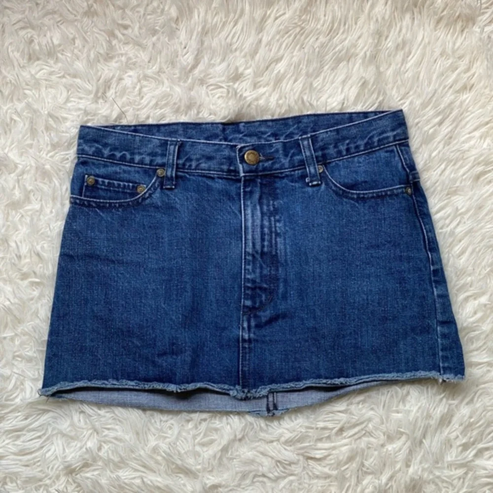 Free People Denim Jean Blue Mini Skirt Size 0 - Picture 2 of 9
